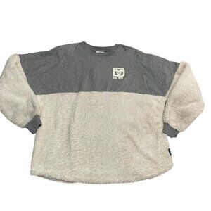 Walt Disney World Fleece Spirit Jersey Pullover Gray Ivory Sz XL Soft Cozy